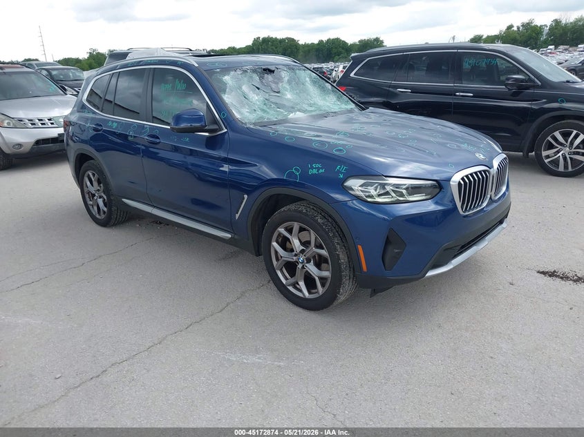 2024 BMW X3 VIN 5UX53DP01R9V84281 IAAI salvage auction — HAIL, Clear (Missouri), sold $16,700 on 2026-07-27 (photo 1)
