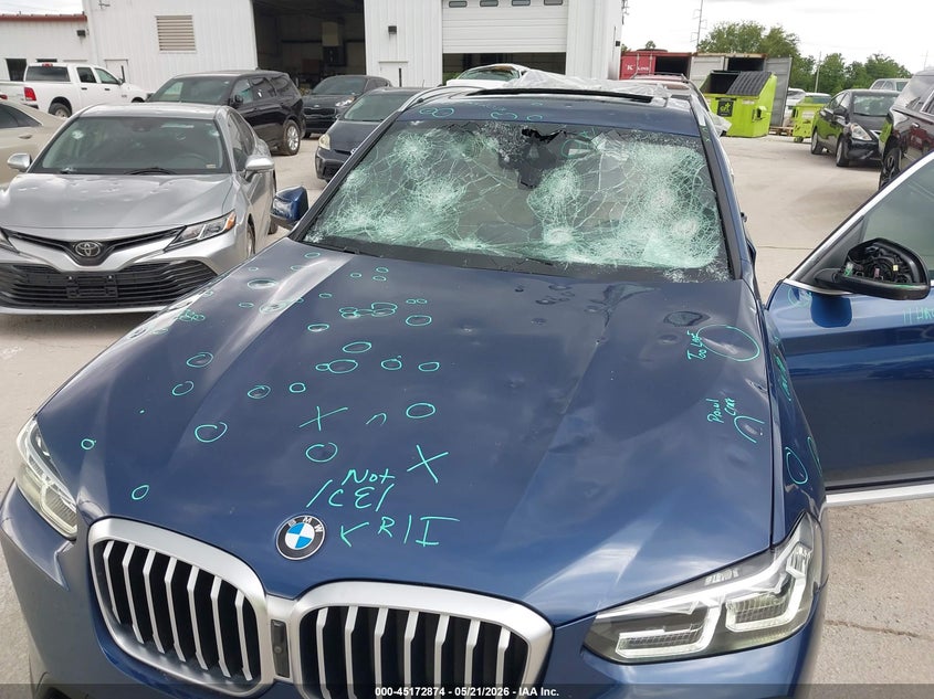 2024 BMW X3 VIN 5UX53DP01R9V84281 IAAI salvage auction — HAIL, Clear (Missouri), sold $16,700 on 2026-07-27 (photo 6)