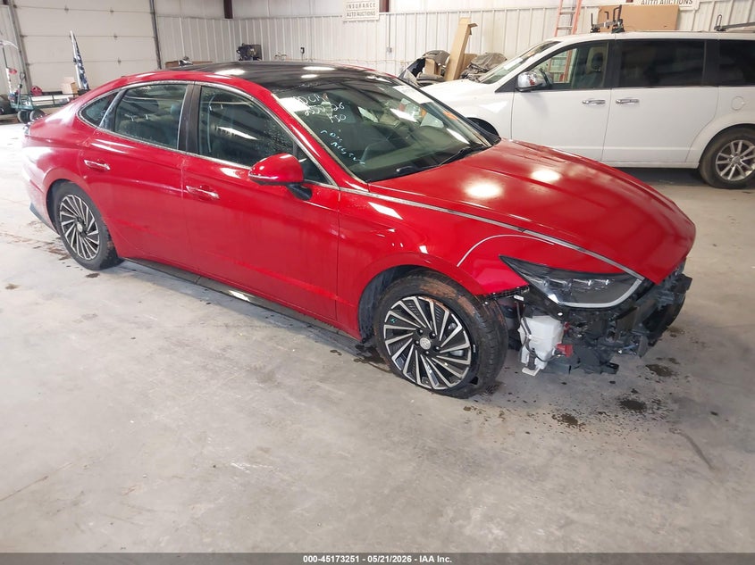 2021 Hyundai Sonata VIN KMHL54JJ3MA032336 IAAI salvage auction — FRONT END, Salvage Title, sold $4,950 on 2026-08-01 (photo 1)