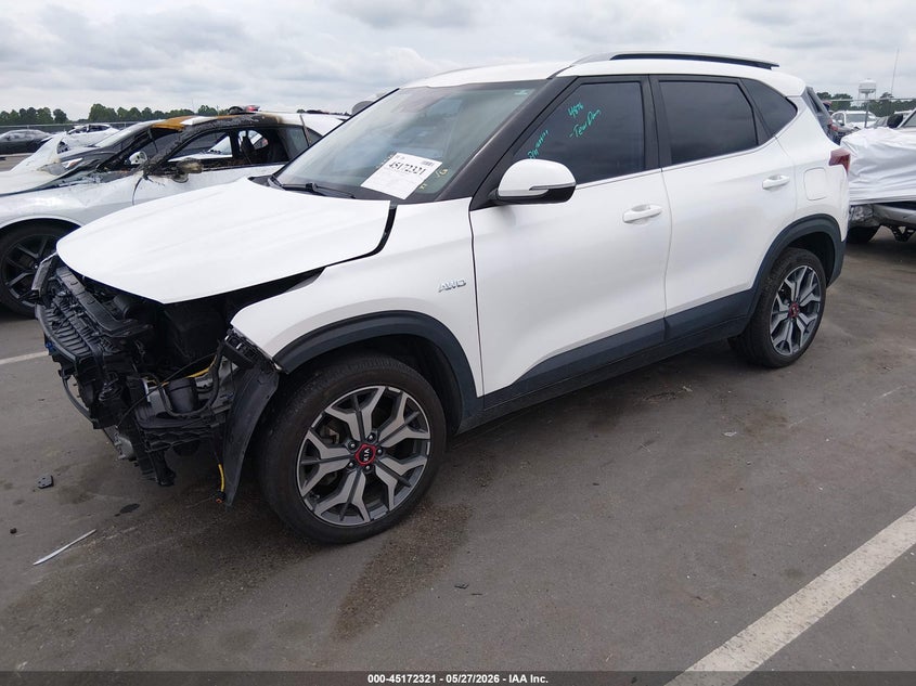2021 Kia Seltos VIN KNDEUCA27M7139938 IAAI salvage auction — FRONT END, Salvage (North Carolina), sold $3,150 on 2026-07-22 (photo 2)