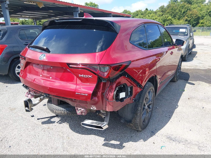 2024 Acura Mdx VIN 5J8YE1H06RL019941 IAAI salvage auction — REAR END, Salvage Title, sold $18,850 on 2026-08-25 (photo 4)
