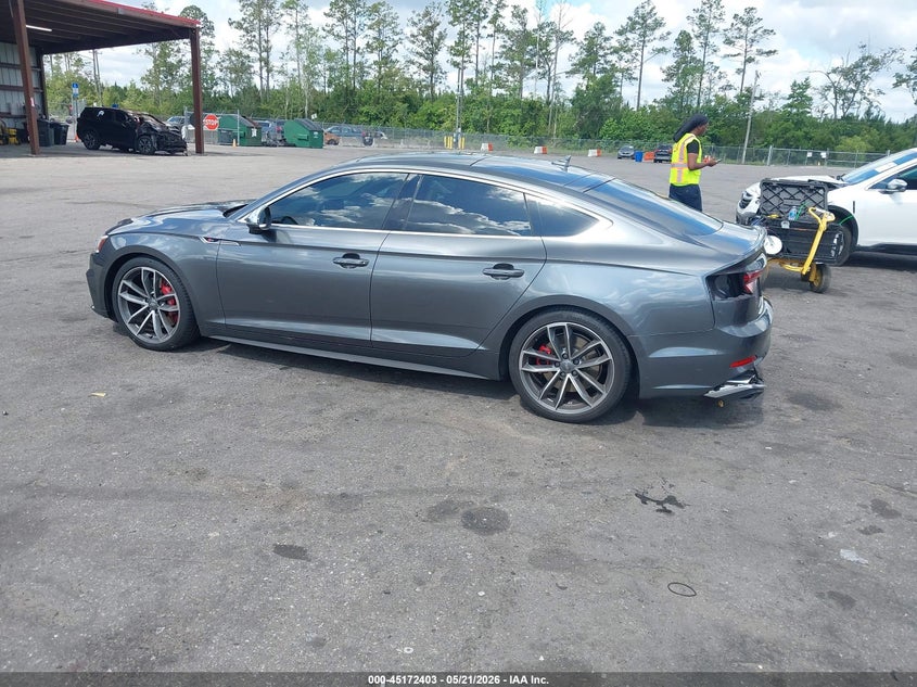 2018 Audi S5 VIN WAUC4CF59JA092532 IAAI salvage auction — LEFT REAR, Rebuildable (Florida), sold $10,950 on 2026-07-14 (photo 3)