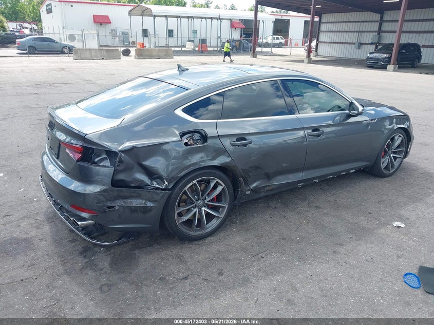 2018 Audi S5 VIN WAUC4CF59JA092532 IAAI salvage auction — LEFT REAR, Rebuildable (Florida), sold $10,950 on 2026-07-14 (photo 4)