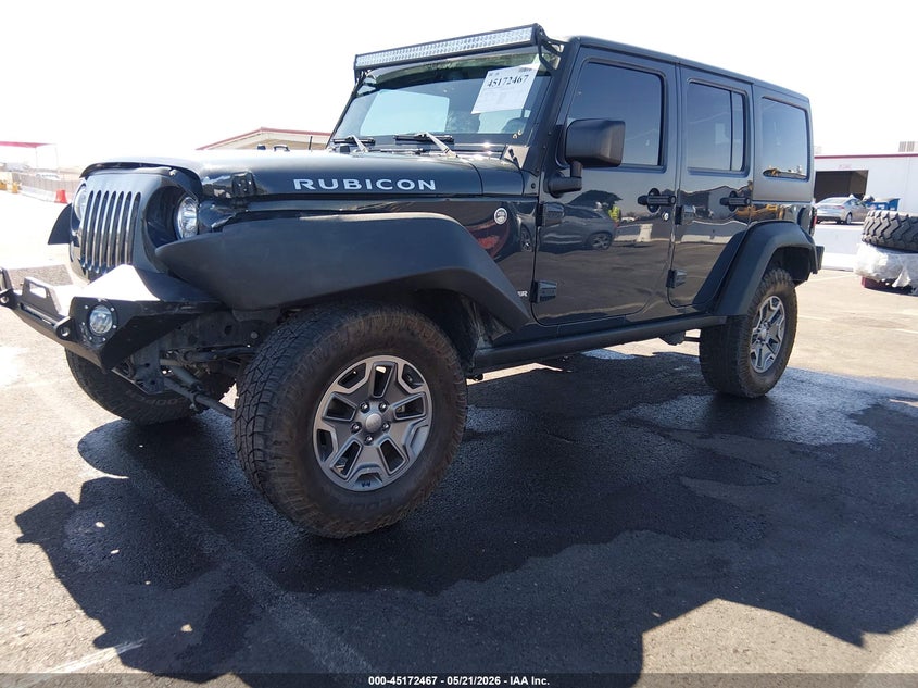 2017 Jeep Wrangler / VIN 1C4BJWFG3HL580853 IAAI salvage auction — LEFT FRONT, Salvage Title, sold $9,250 on 2026-07-31 (photo 2)