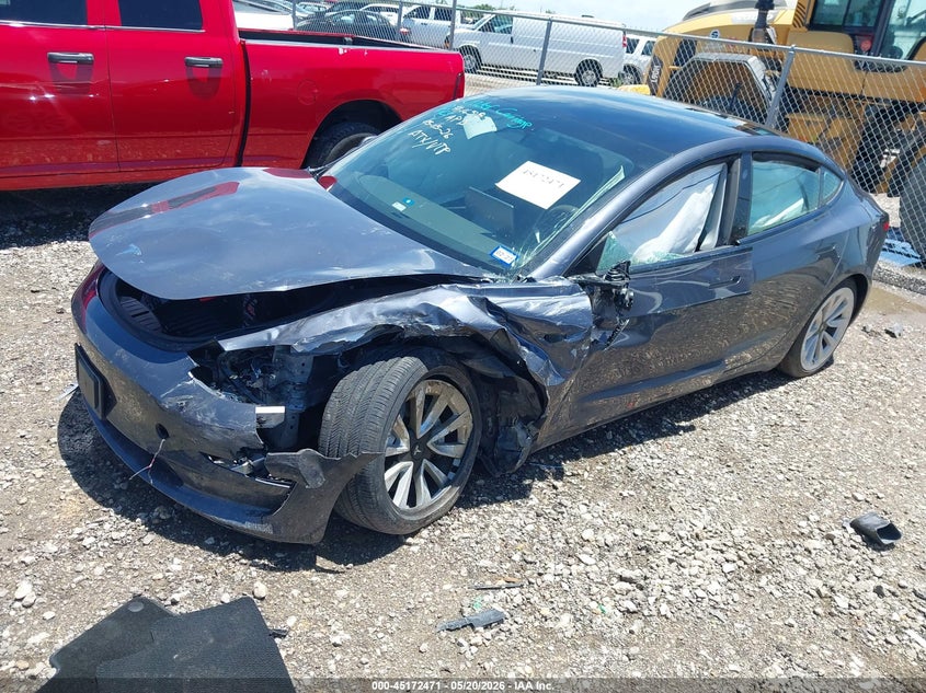 2023 Tesla Model 3 VIN 5YJ3E1EA7PF483939 IAAI salvage auction — LEFT SIDE, Salvage (Texas), sold $3,900 on 2026-07-09 (photo 2)
