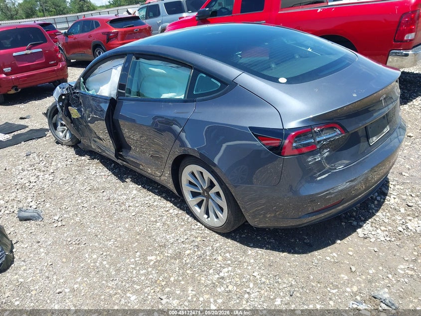 2023 Tesla Model 3 VIN 5YJ3E1EA7PF483939 IAAI salvage auction — LEFT SIDE, Salvage (Texas), sold $3,900 on 2026-07-09 (photo 3)