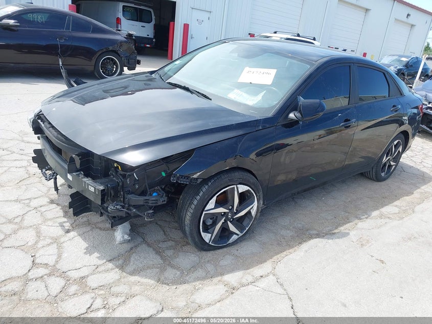 2023 Hyundai Elantra VIN KMHLS4AG6PU430107 IAAI salvage auction — FRONT END, Salvage (Illinois), sold $4,550 on 2026-07-28 (photo 2)