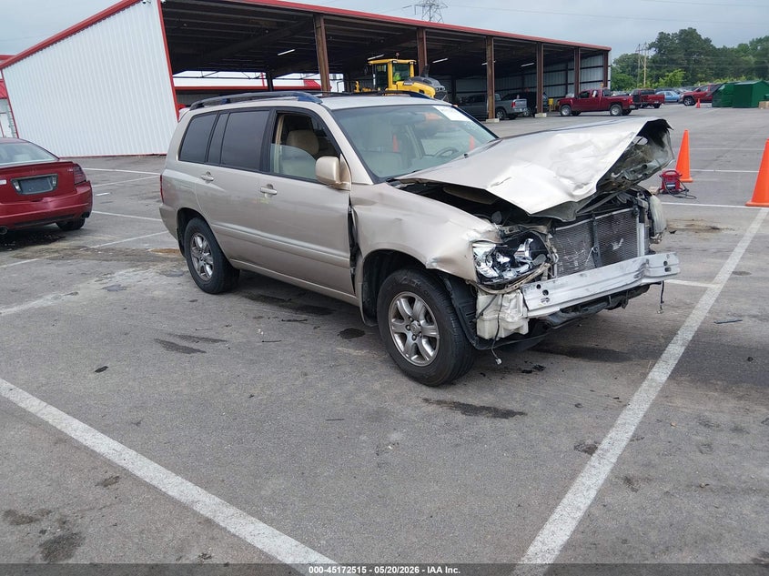 2007 Toyota Highlander VIN JTEDP21AX70127392 IAAI salvage auction — FRONT END, Clear (Tennessee), sold $400 on 2026-07-07 (photo 1)