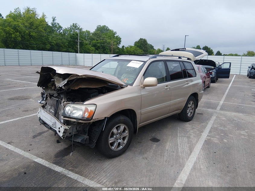 2007 Toyota Highlander VIN JTEDP21AX70127392 IAAI salvage auction — FRONT END, Clear (Tennessee), sold $400 on 2026-07-07 (photo 2)