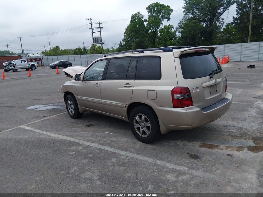 2007 Toyota Highlander VIN JTEDP21AX70127392 IAAI salvage auction — FRONT END, Clear (Tennessee), sold $400 on 2026-07-07 (photo 3)