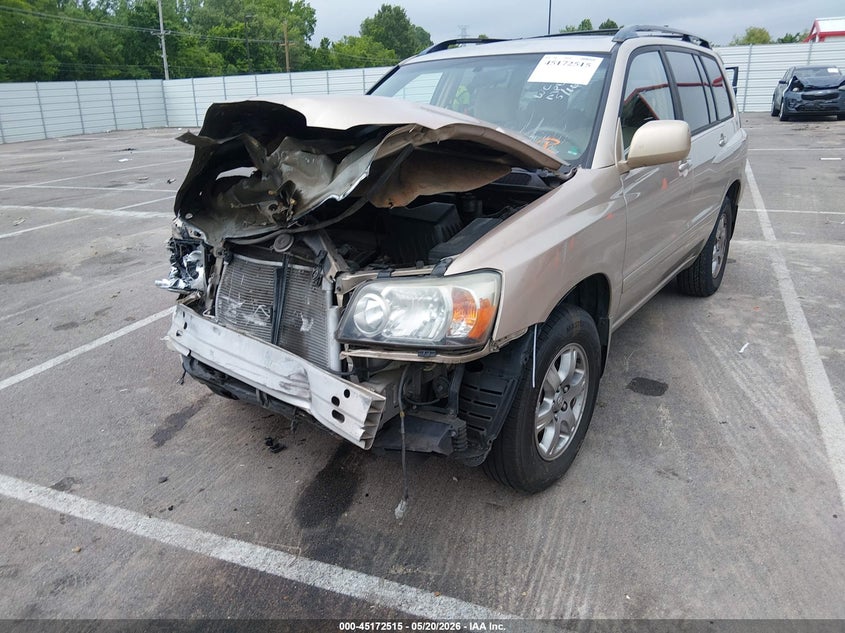 2007 Toyota Highlander VIN JTEDP21AX70127392 IAAI salvage auction — FRONT END, Clear (Tennessee), sold $400 on 2026-07-07 (photo 6)