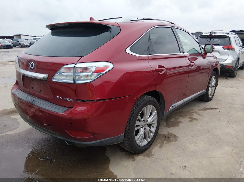 2011 Lexus Rx 450h VIN JTJZB1BA2B2404712 IAAI salvage auction — REAR END, Original (Texas), sold $3,700 on 2026-07-28 (photo 4)