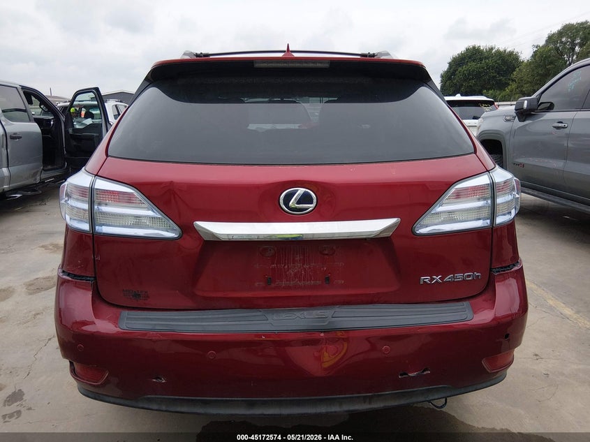 2011 Lexus Rx 450h VIN JTJZB1BA2B2404712 IAAI salvage auction — REAR END, Original (Texas), sold $3,700 on 2026-07-28 (photo 6)