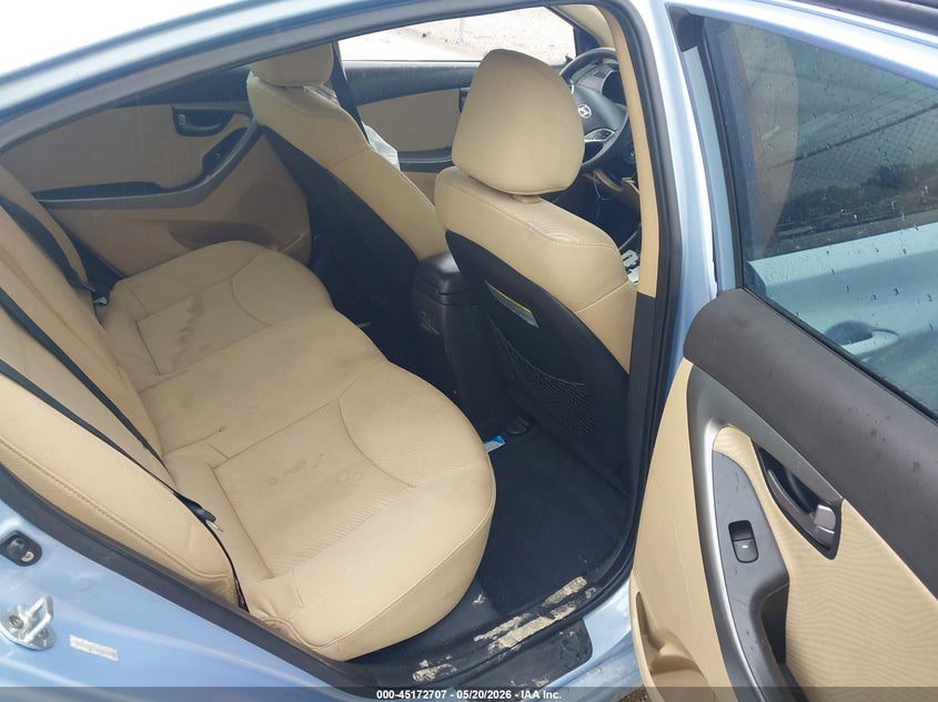 2012 Hyundai Elantra VIN KMHDH4AE3CU384568 IAAI salvage auction — LEFT SIDE, Clear (Indiana), sold $600 on 2026-07-16 (photo 8)