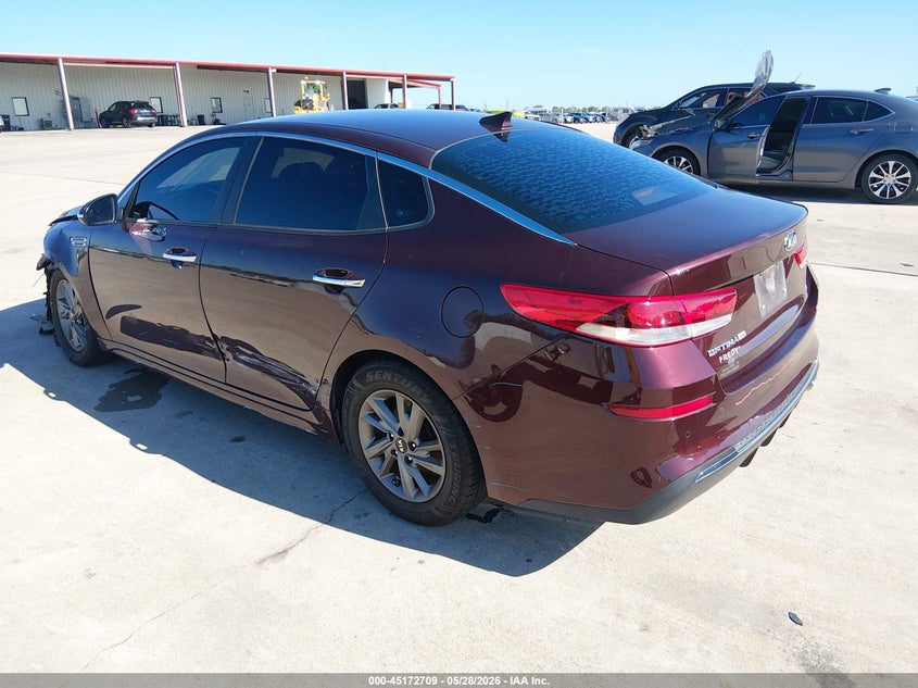 2019 Kia Optima VIN 5XXGT4L3XKG363720 IAAI salvage auction — FRONT END, Salvage (Texas), sold $1,725 on 2026-07-24 (photo 3)