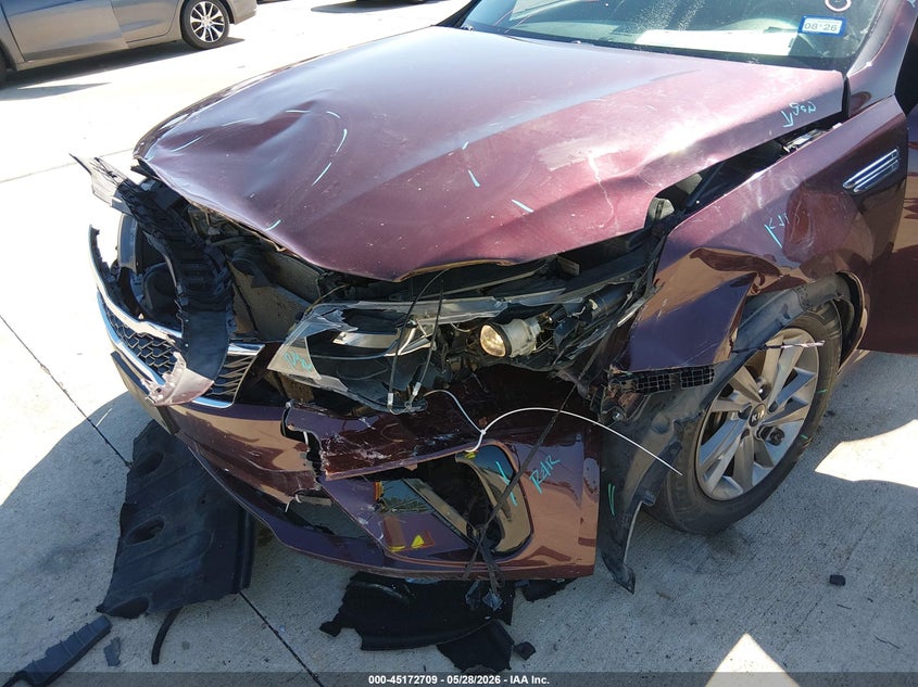 2019 Kia Optima VIN 5XXGT4L3XKG363720 IAAI salvage auction — FRONT END, Salvage (Texas), sold $1,725 on 2026-07-24 (photo 6)
