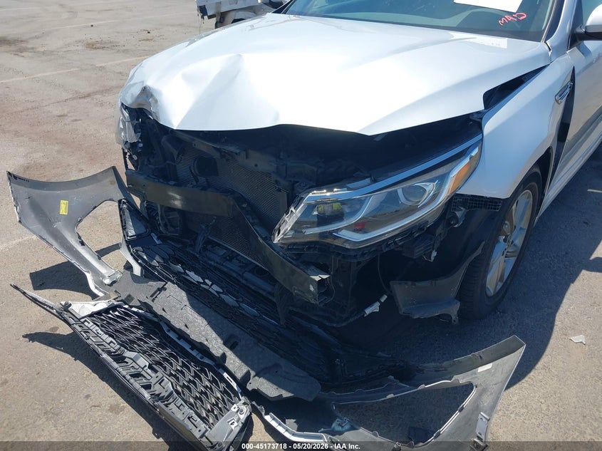 2019 Kia Optima VIN 5XXGT4L37KG337141 IAAI salvage auction — FRONT END, Salvage (California), sold $1,050 on 2026-07-29 (photo 6)