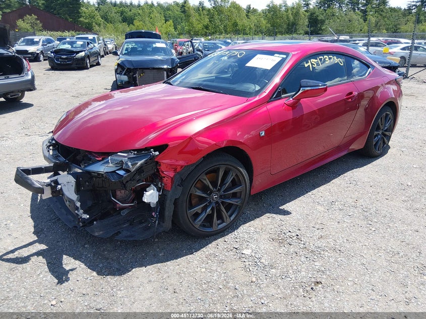 2023 Lexus Rc VIN JTHG85EC1P5007008 IAAI salvage auction — FRONT END, Salvage (Massachusetts), sold $125 on 2026-07-24 (photo 2)