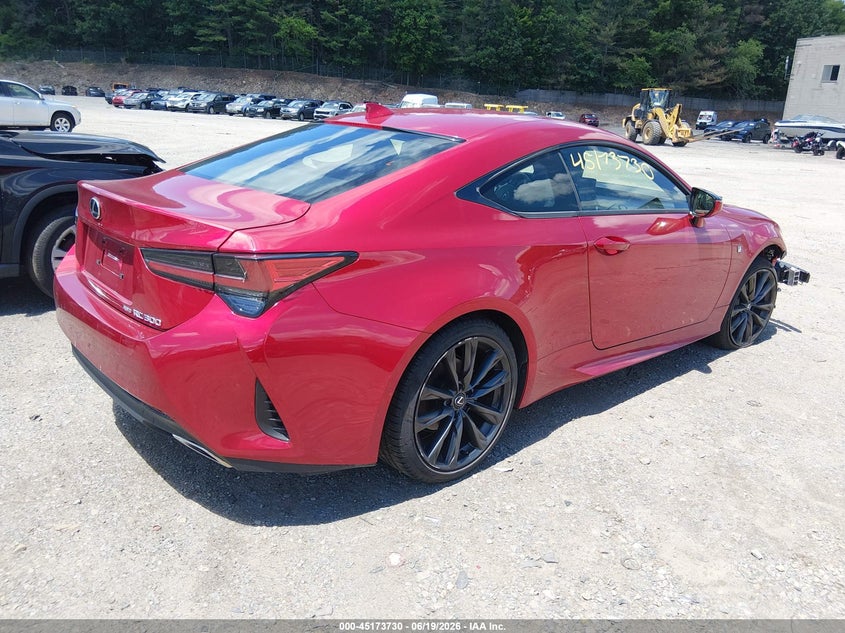 2023 Lexus Rc VIN JTHG85EC1P5007008 IAAI salvage auction — FRONT END, Salvage (Massachusetts), sold $125 on 2026-07-24 (photo 4)
