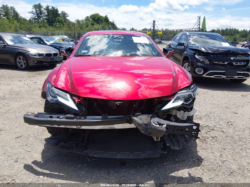 2023 Lexus Rc VIN JTHG85EC1P5007008 IAAI salvage auction — FRONT END, Salvage (Massachusetts), sold $125 on 2026-07-24 (photo 6)