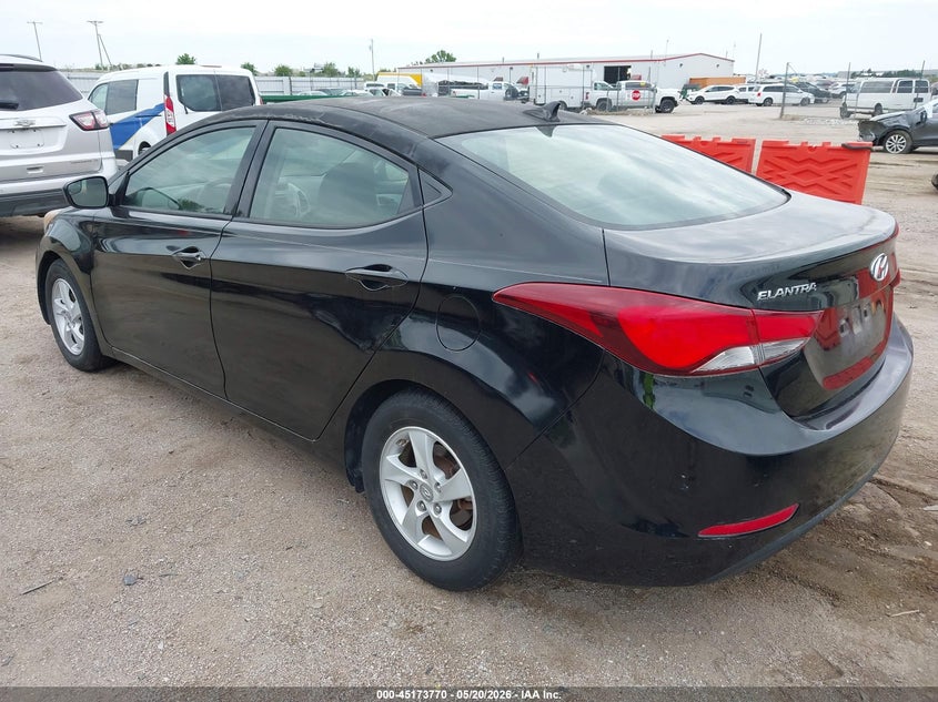 2014 Hyundai Elantra VIN KMHDH4AE7EU043340 IAAI salvage auction — NORMAL WEAR, Salvage (Nebraska), sold $1,000 on 2026-07-16 (photo 3)