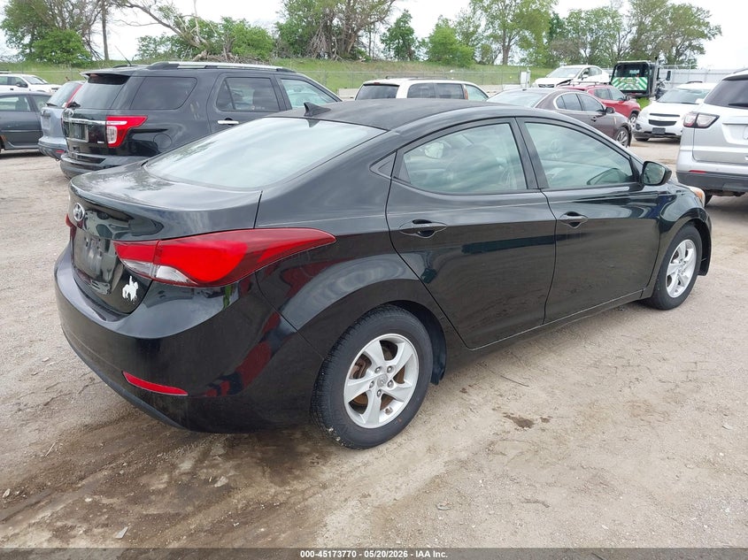 2014 Hyundai Elantra VIN KMHDH4AE7EU043340 IAAI salvage auction — NORMAL WEAR, Salvage (Nebraska), sold $1,000 on 2026-07-16 (photo 4)