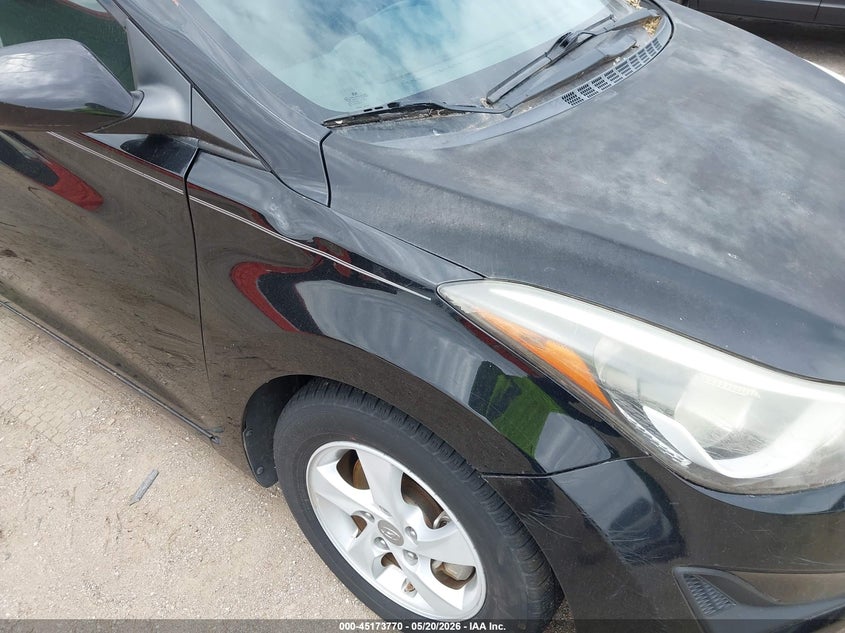 2014 Hyundai Elantra VIN KMHDH4AE7EU043340 IAAI salvage auction — NORMAL WEAR, Salvage (Nebraska), sold $1,000 on 2026-07-16 (photo 6)