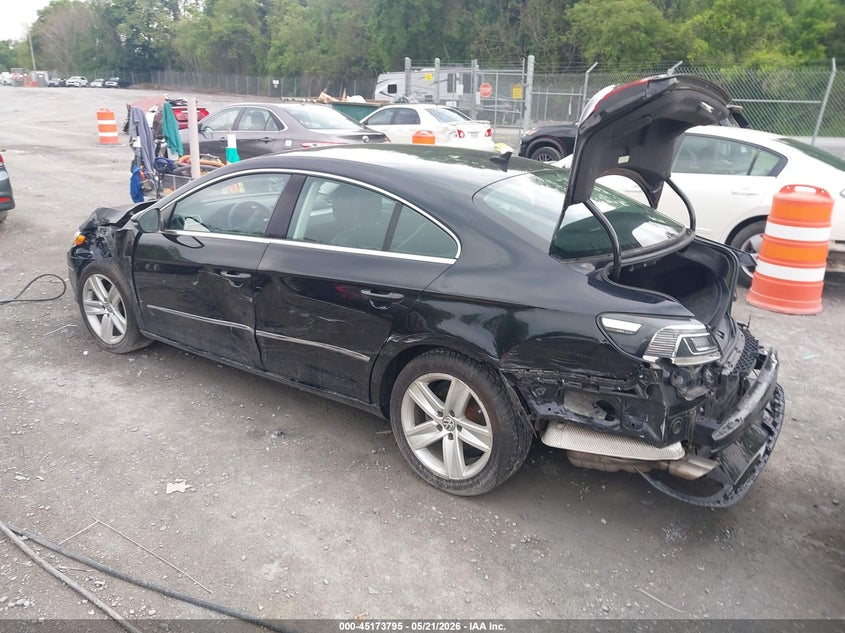 2013 Volkswagen Passat cc VIN WVWBP7AN1DE563171 IAAI salvage auction — REAR END, Clear (Virginia), sold $625 on 2026-07-14 (photo 3)