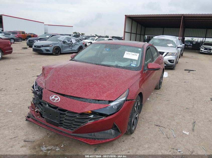 2023 Hyundai Elantra VIN KMHLP4AG9PU589057 IAAI salvage auction — FRONT END, Salvage (Texas), sold $3,750 on 2026-07-21 (photo 2)