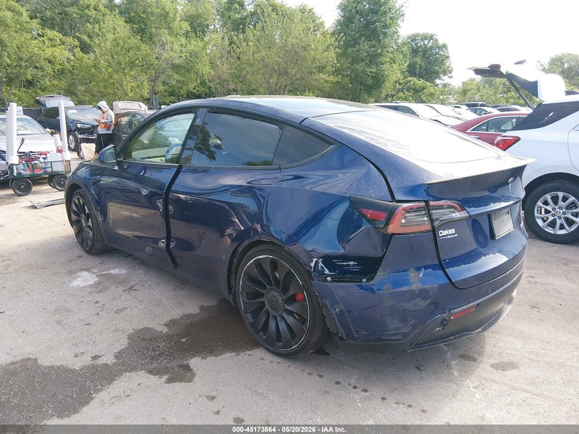 2022 Tesla Model y VIN 7SAYGDEF0NF443327 IAAI salvage auction — LEFT REAR, Salvage (Missouri), sold $9,400 on 2026-07-23 (photo 6)