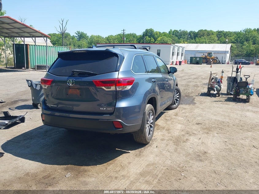 2019 Toyota Highlander VIN 5TDJZRFH2KS987258 IAAI salvage auction — FRONT END, Salvage - Greater Than 75% (Maryland), sold $5,250 on 2026-07-28 (photo 4)