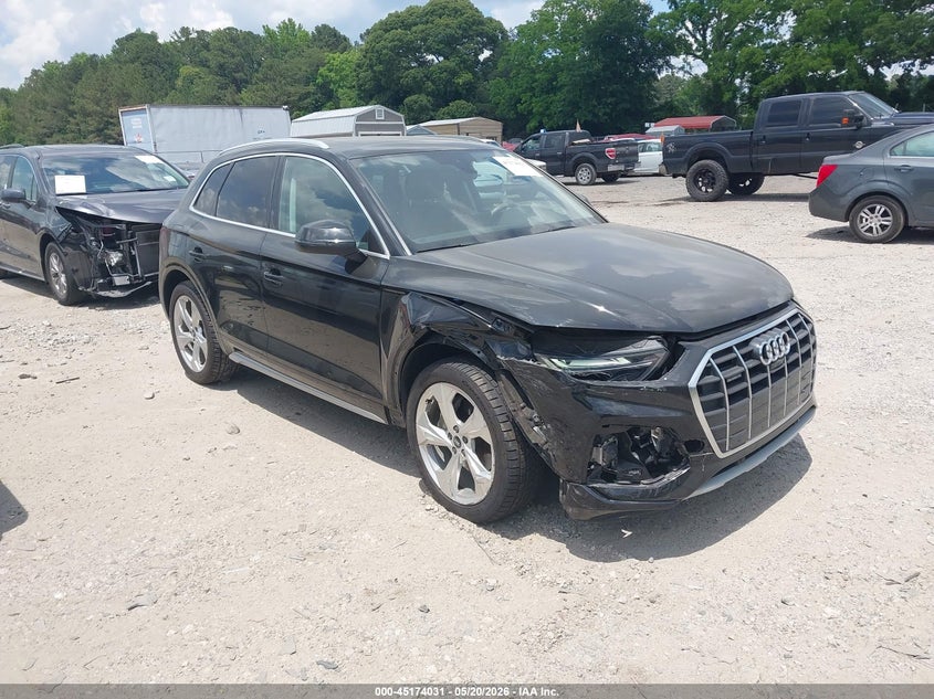 2021 Audi Q5 VIN WA1BAAFYXM2085877 IAAI salvage auction — FRONT END, Salvage (Georgia), sold $12,700 on 2026-07-09 (photo 1)