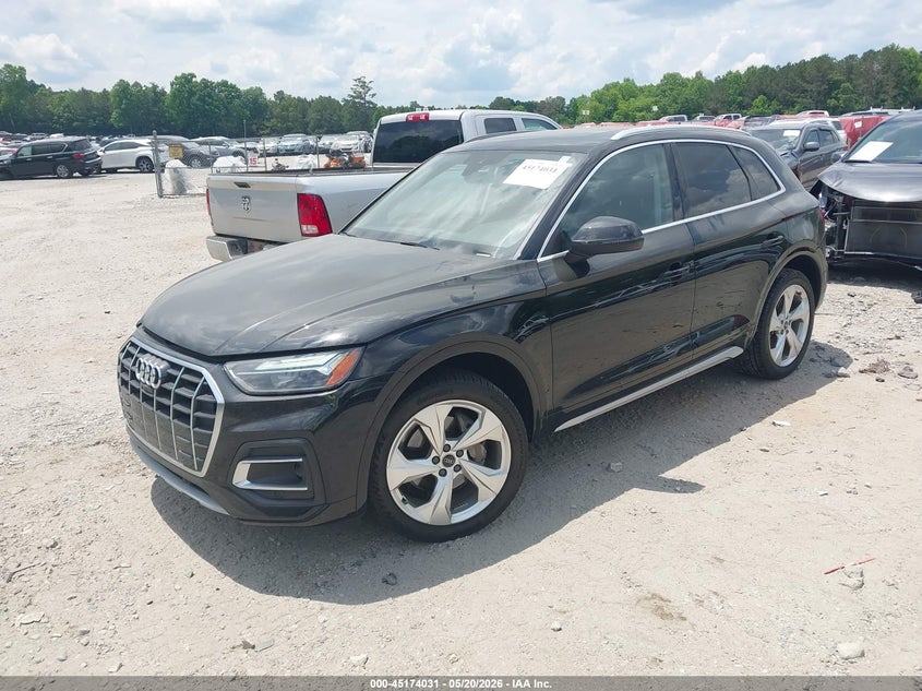 2021 Audi Q5 VIN WA1BAAFYXM2085877 IAAI salvage auction — FRONT END, Salvage (Georgia), sold $12,700 on 2026-07-09 (photo 2)