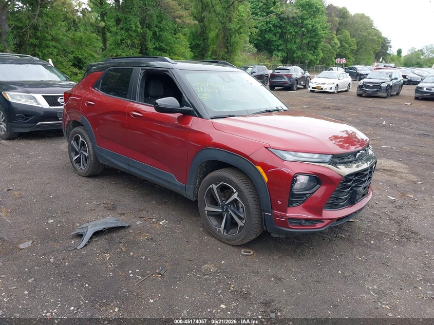 2022 Chevrolet Trailblazer VIN KL79MUSL3NB062544 IAAI salvage auction — LEFT SIDE, Mv-907A (New York), sold $3,150 on 2026-07-14 (photo 1)