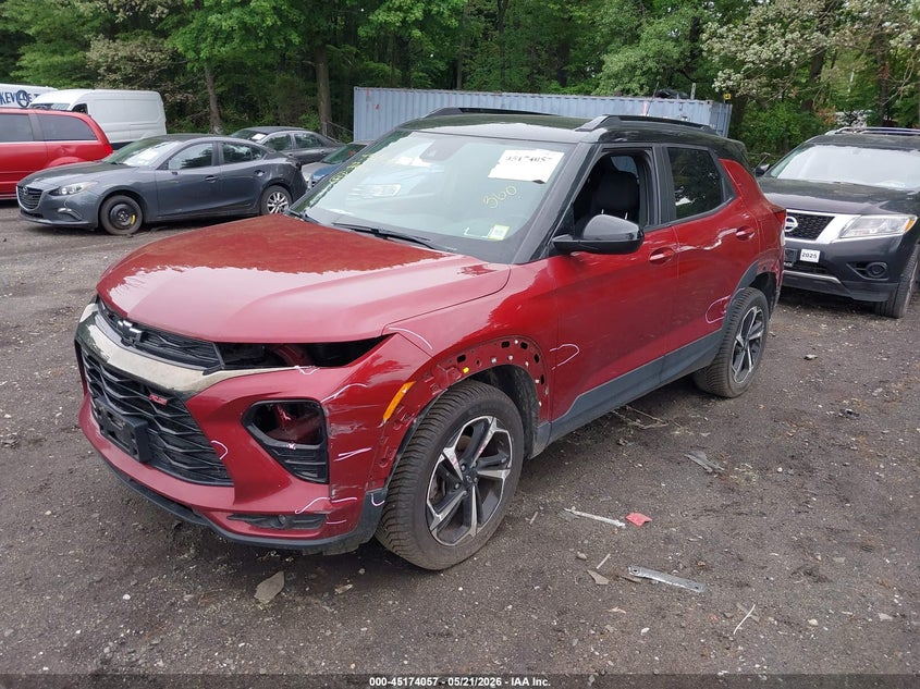 2022 Chevrolet Trailblazer VIN KL79MUSL3NB062544 IAAI salvage auction — LEFT SIDE, Mv-907A (New York), sold $3,150 on 2026-07-14 (photo 2)