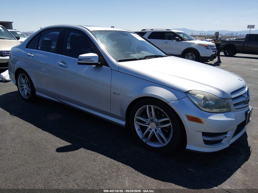 2012 Mercedes-benz C class VIN WDDGF4HB5CR216717 IAAI salvage auction — NORMAL WEAR, Clear (Nevada), sold $1,100 on 2026-07-13 (photo 1)