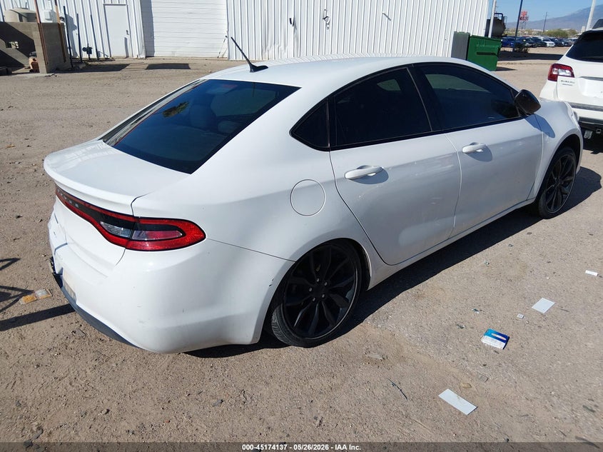 2016 Dodge Dart VIN 1C3CDFFA9GD822453 IAAI salvage auction — REAR END, Salvage Title, sold $400 on 2026-07-09 (photo 4)