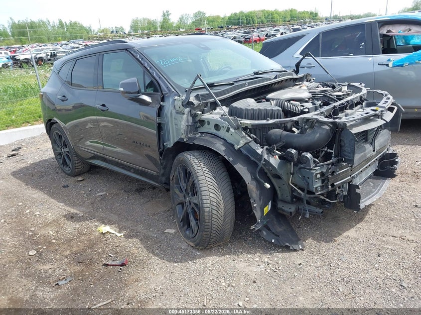 2021 Chevrolet Blazer VIN 3GNKBKRS4MS551539 IAAI salvage auction — FRONT END, Salvage (Michigan), sold $4,350 on 2026-07-09 (photo 1)