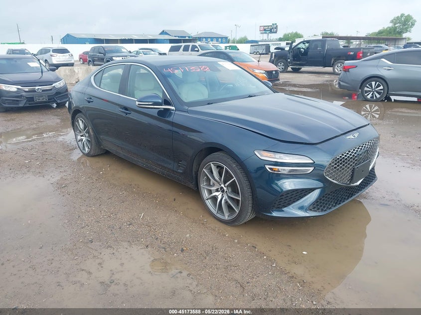 2025 Genesis G70 VIN KMTG34SC4SU151960 IAAI salvage auction — HAIL, Original (Texas), sold $75 on 2026-07-22 (photo 1)