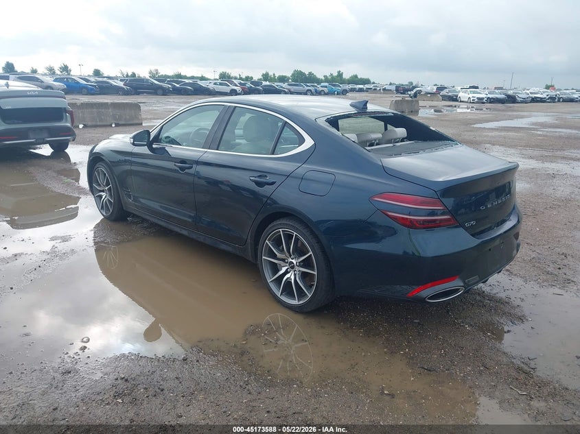 2025 Genesis G70 VIN KMTG34SC4SU151960 IAAI salvage auction — HAIL, Original (Texas), sold $75 on 2026-07-22 (photo 3)