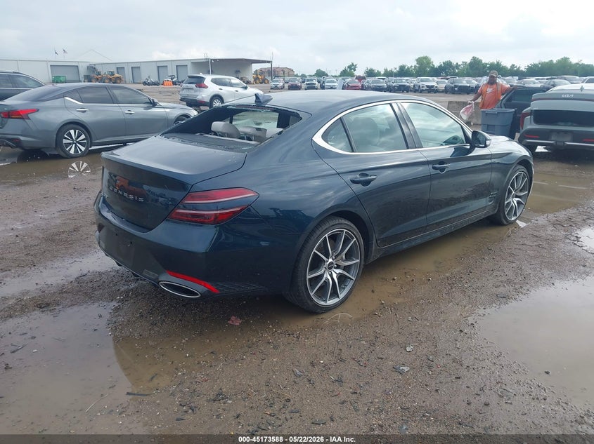 2025 Genesis G70 VIN KMTG34SC4SU151960 IAAI salvage auction — HAIL, Original (Texas), sold $75 on 2026-07-22 (photo 4)