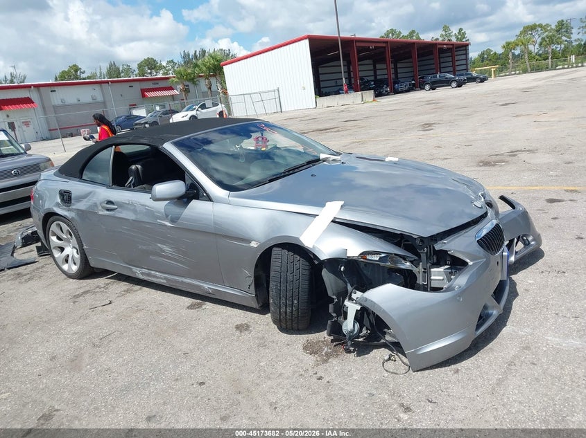 2006 BMW 6 series VIN WBAEK13456CN75333 IAAI salvage auction — FRONT END, Rebuildable (Florida), sold $300 on 2026-07-13 (photo 1)