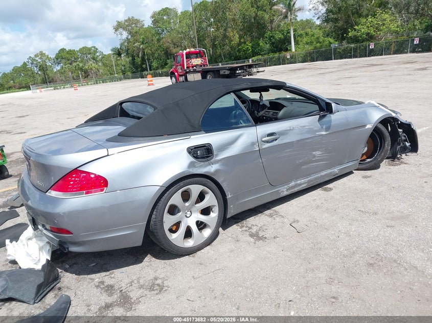 2006 BMW 6 series VIN WBAEK13456CN75333 IAAI salvage auction — FRONT END, Rebuildable (Florida), sold $300 on 2026-07-13 (photo 4)