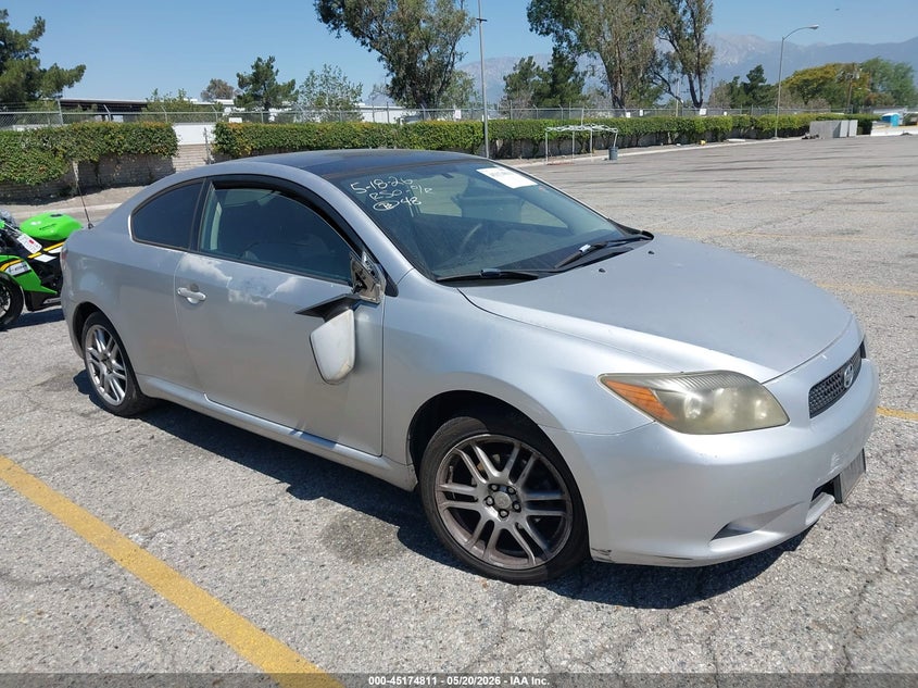 2008 Scion Tc VIN JTKDE167580232207 IAAI salvage auction — LEFT SIDE, Salvage (California), sold $425 on 2026-07-21 (photo 1)