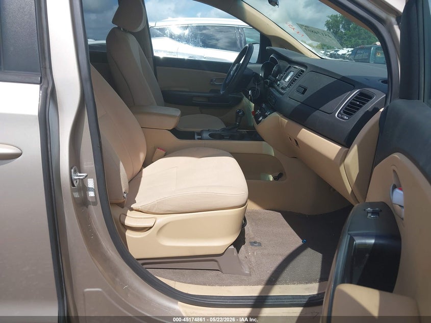 2016 Kia SEDONA VIN KNDMB5C12G6187200 IAAI salvage auction — FRONT END, Salvage (Louisiana), sold $400 on 2026-07-22 (photo 5)
