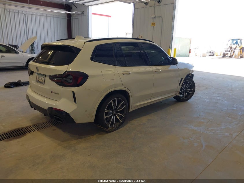 2022 BMW X3 VIN 5UX83DP0XN9K23400 IAAI salvage auction — FRONT END, Salvage (Arizona), sold $10,100 on 2026-07-29 (photo 4)