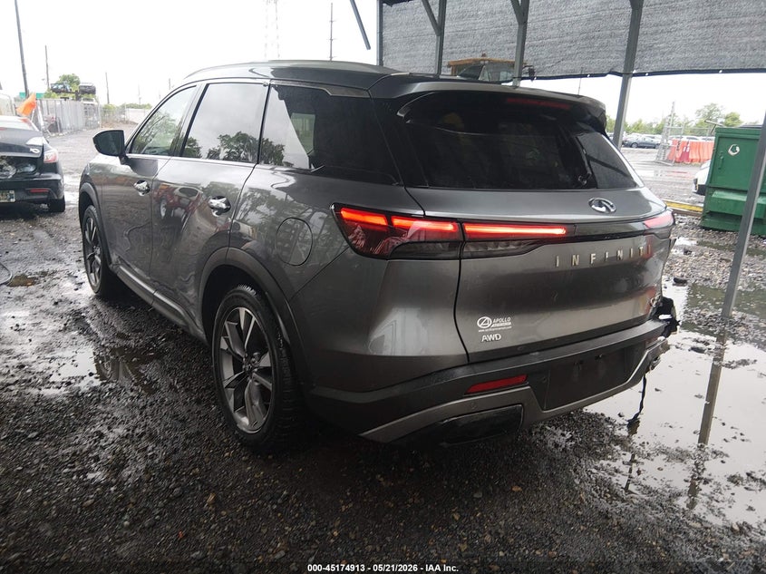 2023 Infiniti Qx60 VIN 5N1DL1FS1PC358168 IAAI salvage auction — RIGHT REAR, Salvage (Delaware), sold $12,675 on 2026-07-13 (photo 3)