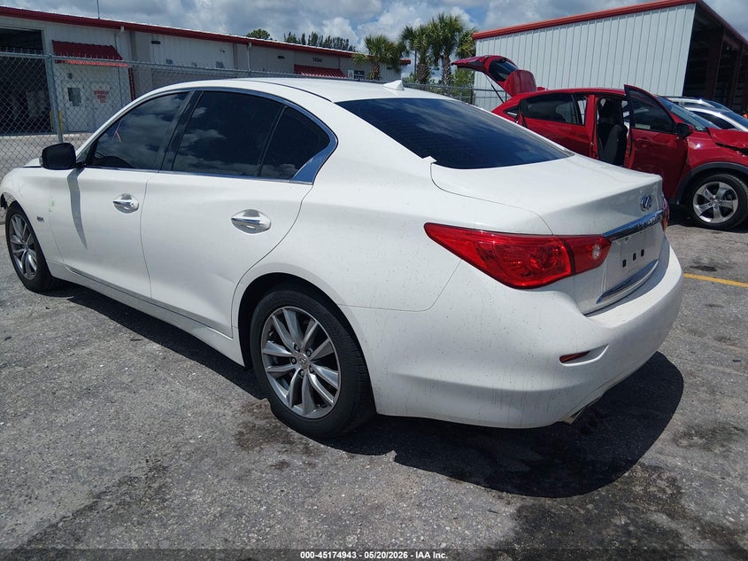 2017 Infiniti Q50 VIN JN1CV7AP7HM640717 IAAI salvage auction — FRONT END, Rebuildable (Florida), sold $1,700 on 2026-07-13 (photo 3)