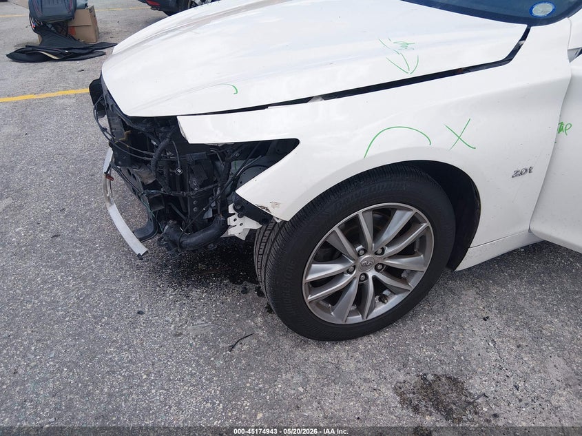 2017 Infiniti Q50 VIN JN1CV7AP7HM640717 IAAI salvage auction — FRONT END, Rebuildable (Florida), sold $1,700 on 2026-07-13 (photo 6)