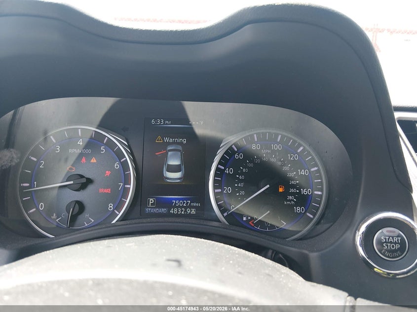 2017 Infiniti Q50 VIN JN1CV7AP7HM640717 IAAI salvage auction — FRONT END, Rebuildable (Florida), sold $1,700 on 2026-07-13 (photo 7)